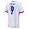 Camisolas França Giroud 9 2º Equipamento Alternativa Euro 2024 Manga Curta